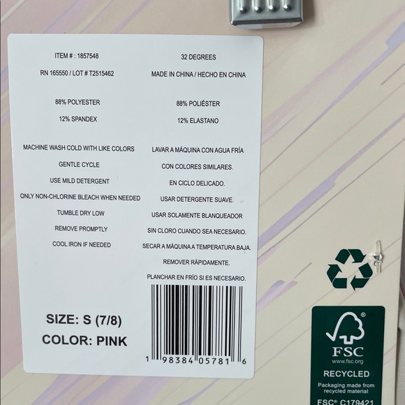 32 COOL Youth Everyday Skort 2Pack Pink Size M10/12 / Z4 - Picture 4 of 8